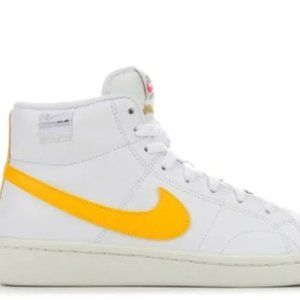Nike Court Royale 2 Mid Women's Athletic Shoe SIZE 10 White/University Gold